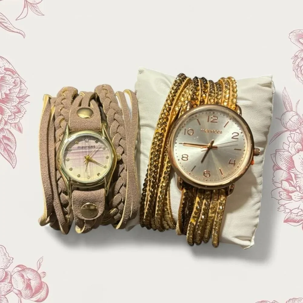 Maurices Women's Gold and Tan Watch